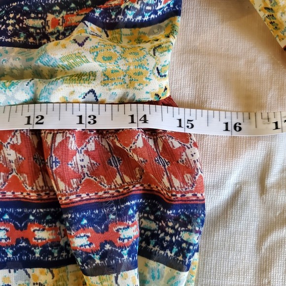 𝅺Band of Gypsies Boho multi color Sheer tunic XS - Picture 4 of 8